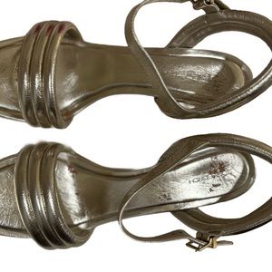 Metallic Strappy Sandals